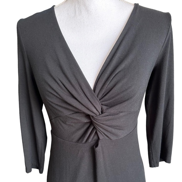 T by Alexander Wang Twist Front Black Dress Size Large - Picture 16 of 16